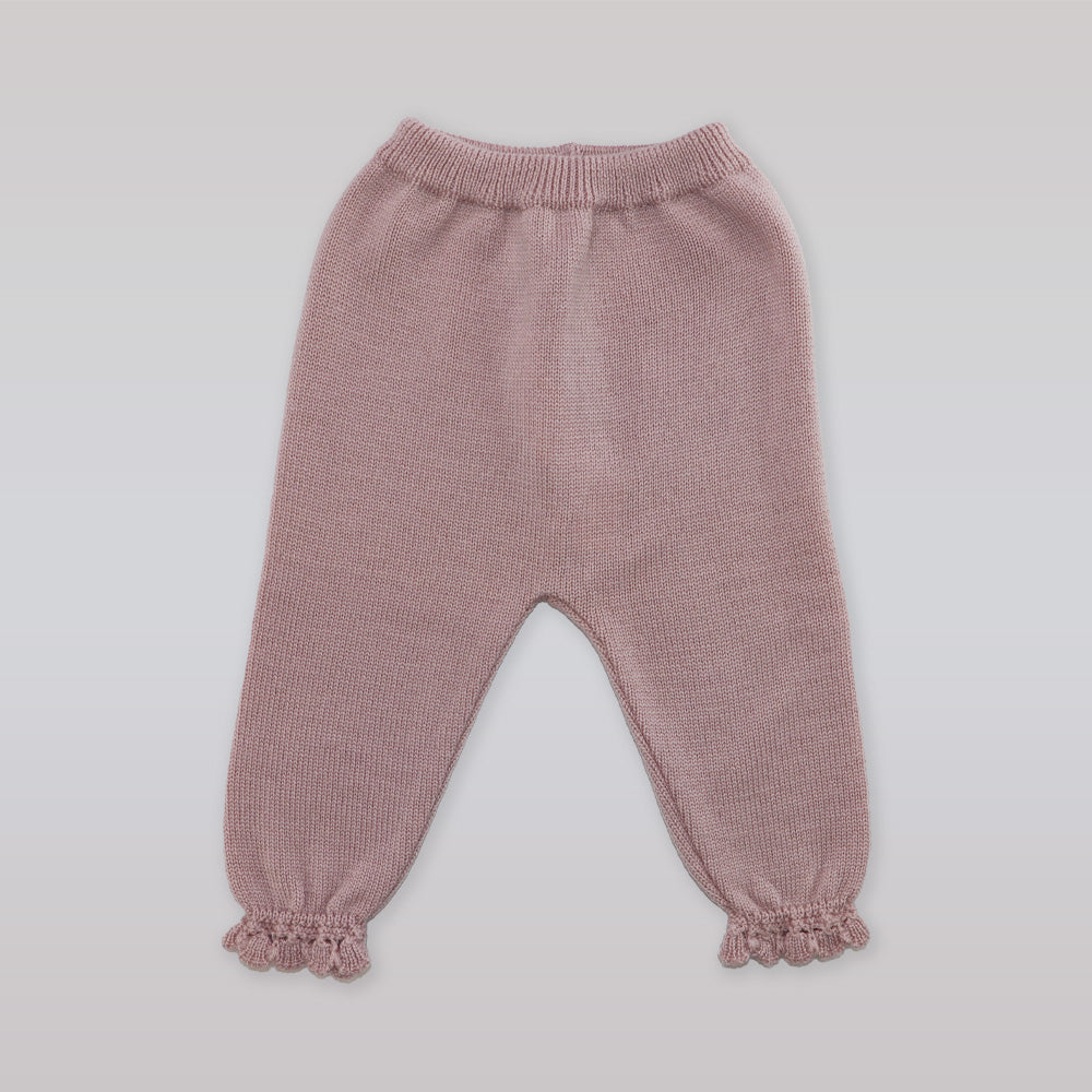 Paz Rodriguez Porcelana Pink Knit Baby Leggings for Infants