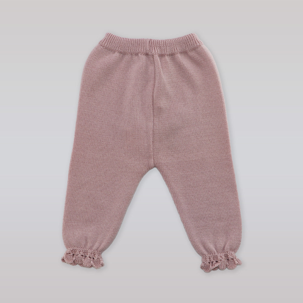 Paz Rodriguez Porcelana Pink Knit Baby Leggings for Infants