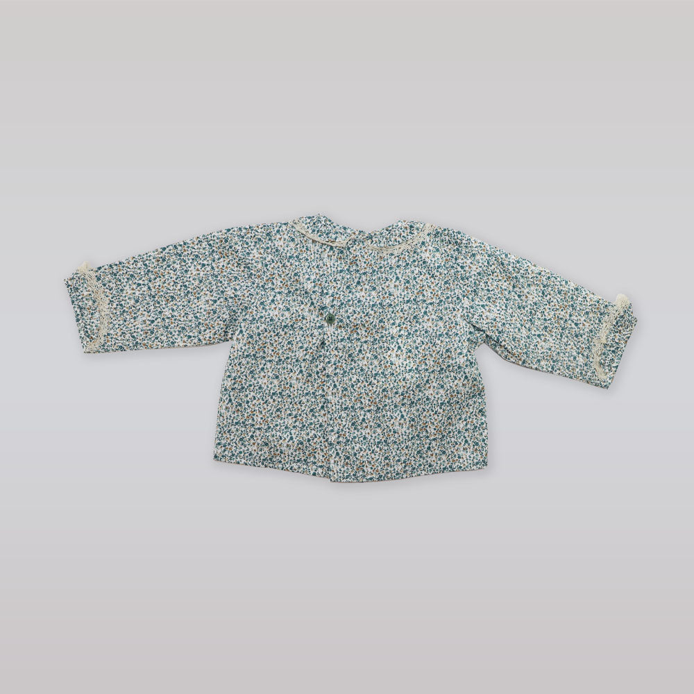Paz Rodriguez Infants White Long Sleeve Peter Pan Collar Blouse
