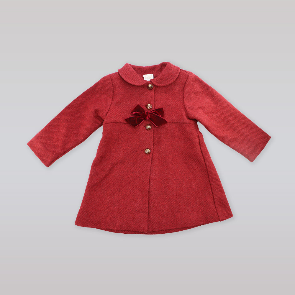 Paz Rodriguez Vintage Style Woven Blue Winter Coat for Toddlers