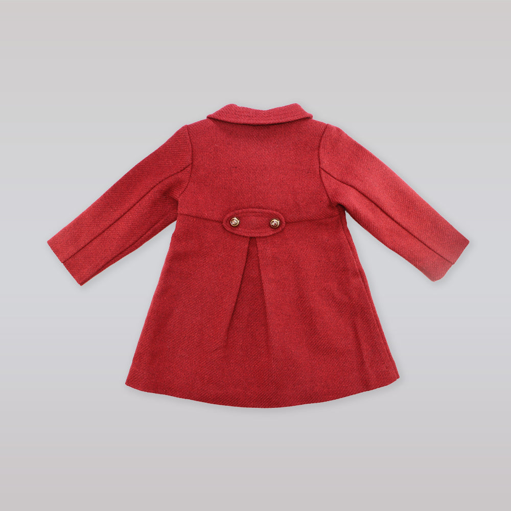 Paz Rodriguez Vintage Style Woven Blue Winter Coat for Toddlers