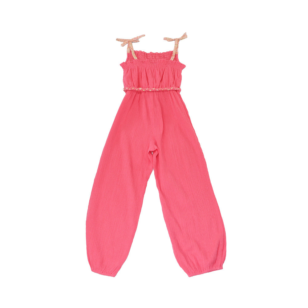 I Love Gorgeous Girls Pink Big Apple Print Cotton Romper