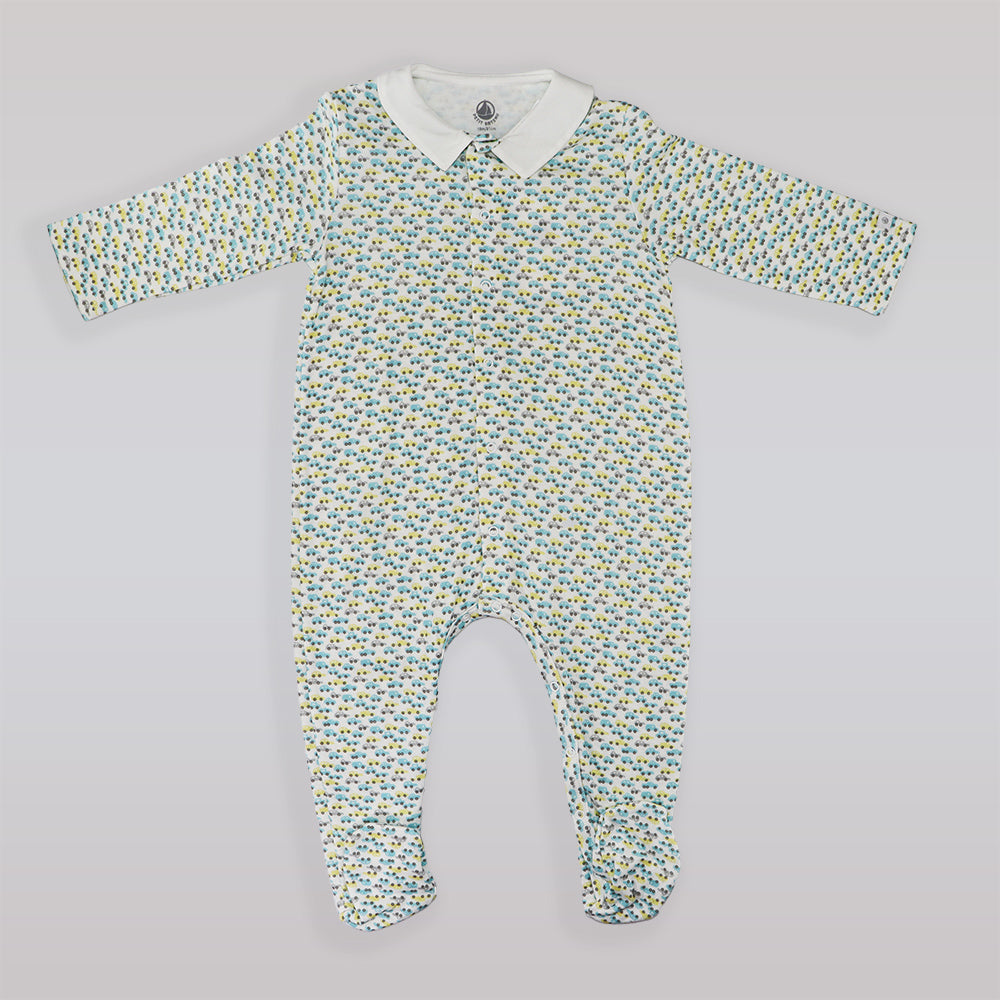 Petit Bateau Dors Bien Soft Cotton Baby Sleepsuit Footed Pajamas