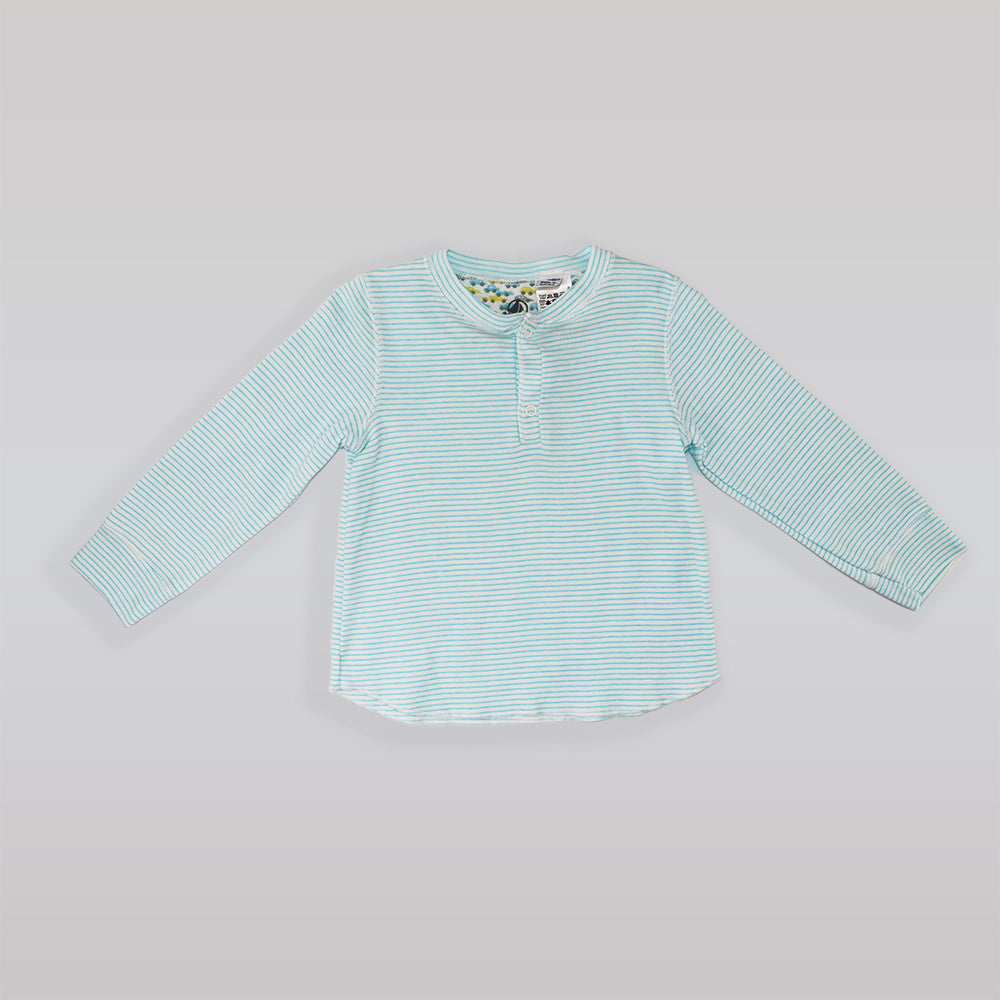 Petit Bateau Baby Boy Two Piece Cotton Henley Outfit Set