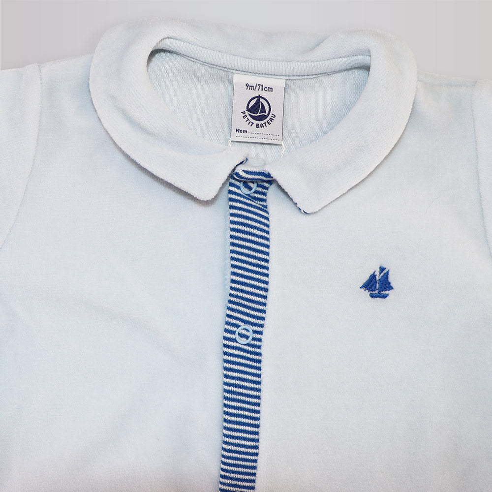 Petit Bateau Soft Cotton Baby Footed Sleepsuit Pajamas