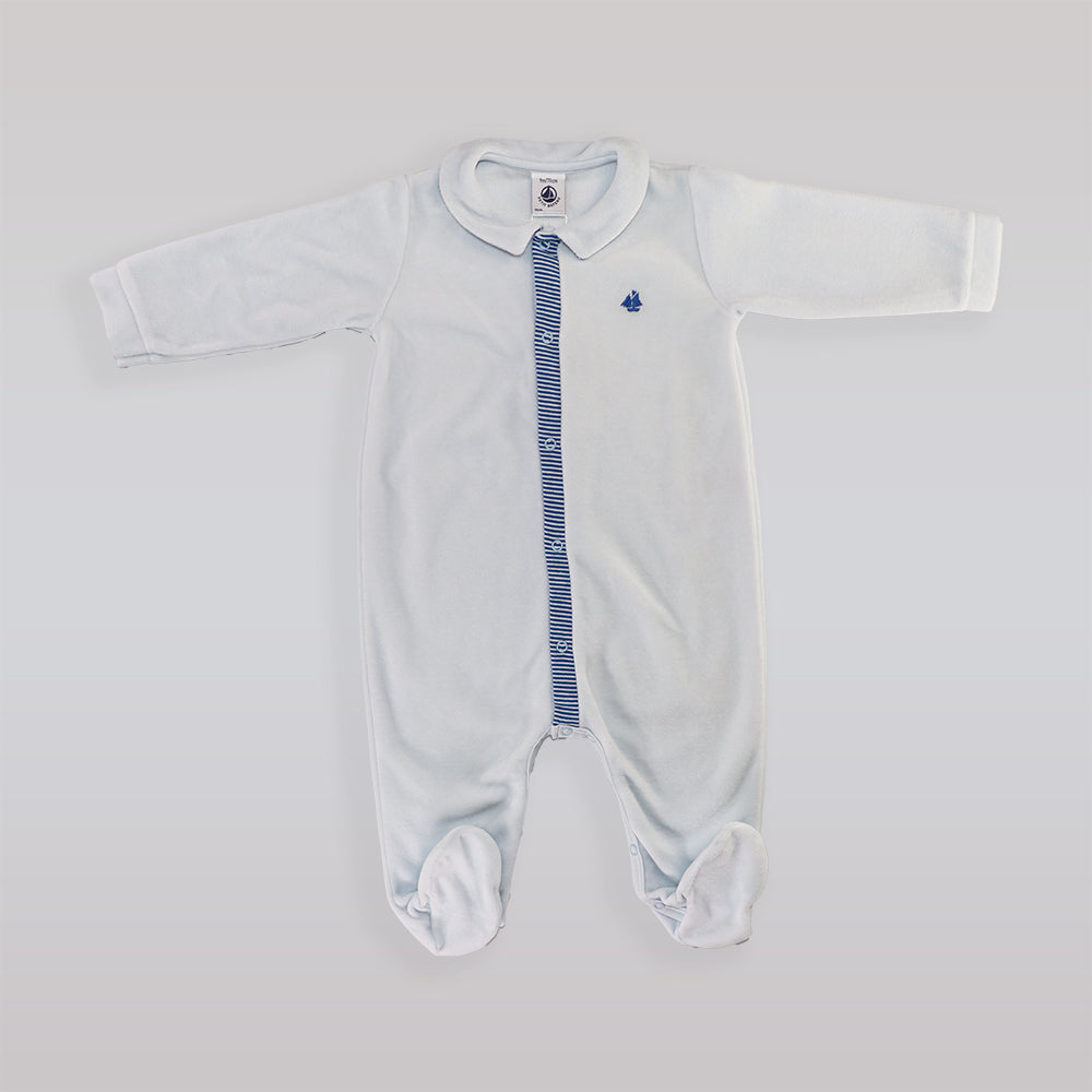 Petit Bateau Soft Cotton Baby Footed Sleepsuit Pajamas