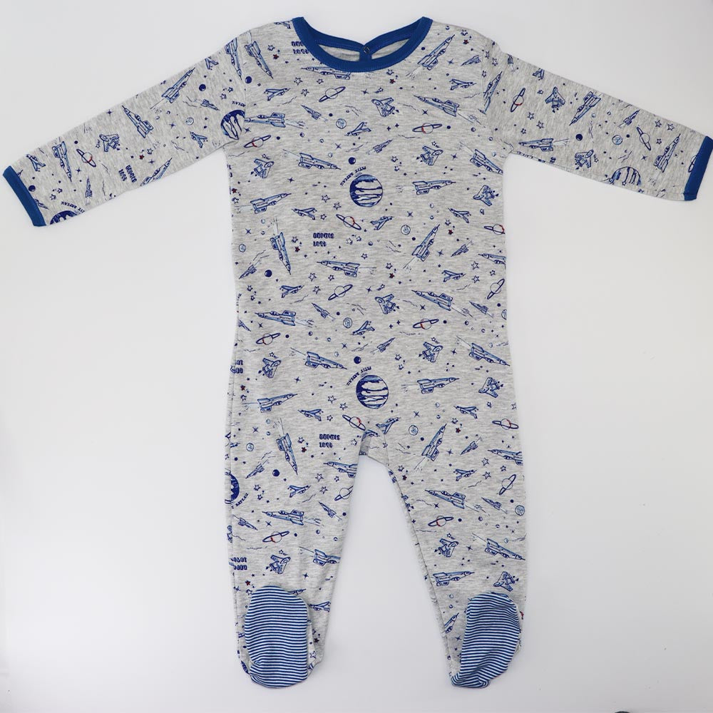 Petit Bateau Baby Soft Cotton Footed Sleepsuit Pajamas 18 Months