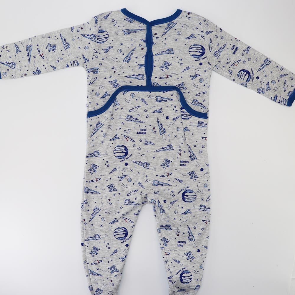 Petit Bateau Baby Soft Cotton Footed Sleepsuit Pajamas 18 Months