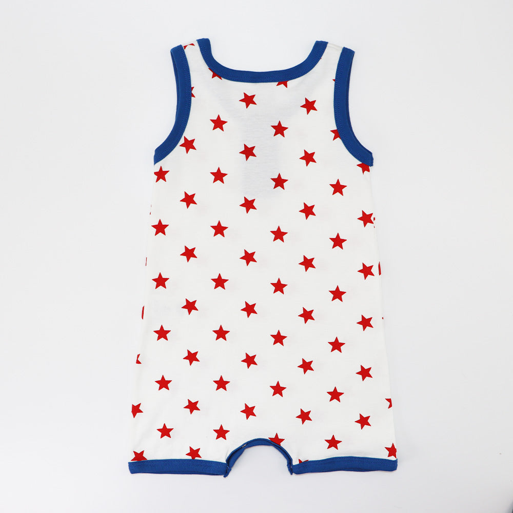 Petit Bateau Nautical Striped Cotton Short Sleeve Baby Romper