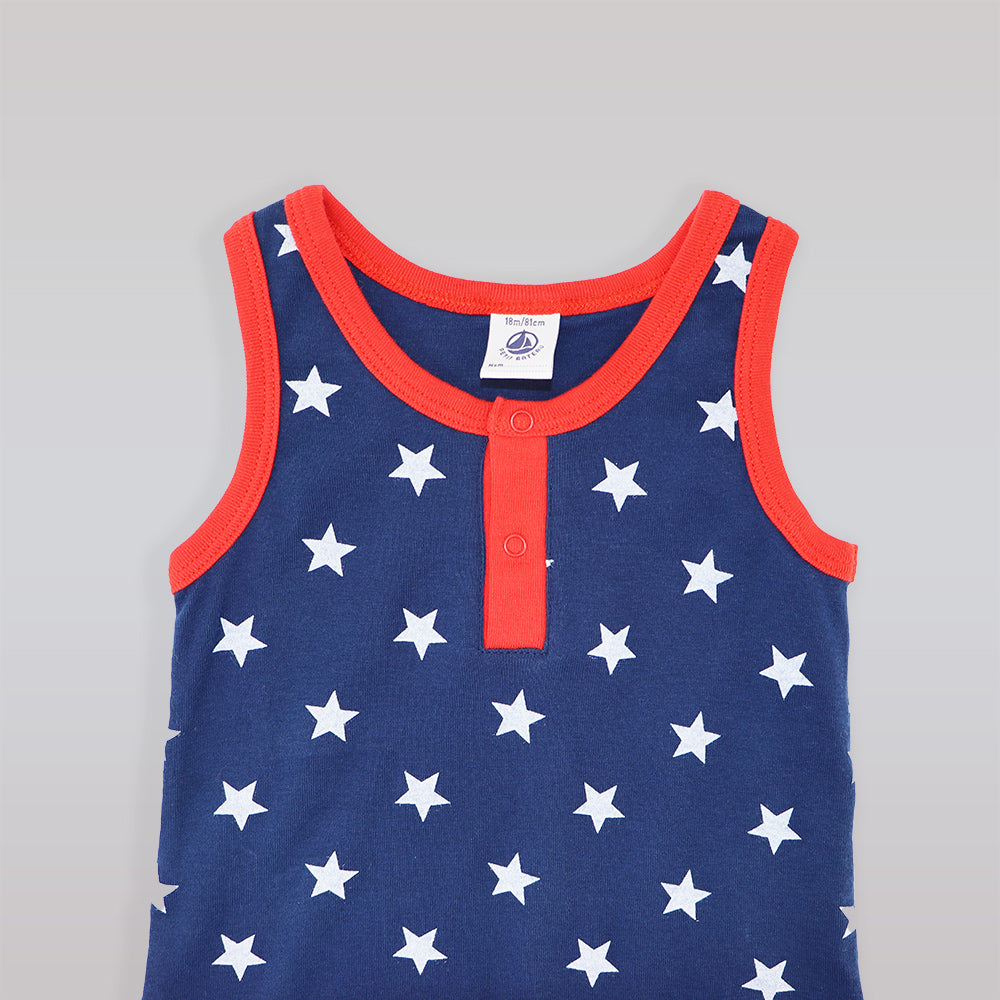 Petit Bateau Baby Footed Cotton Sleepsuit Pajamas 18 Months