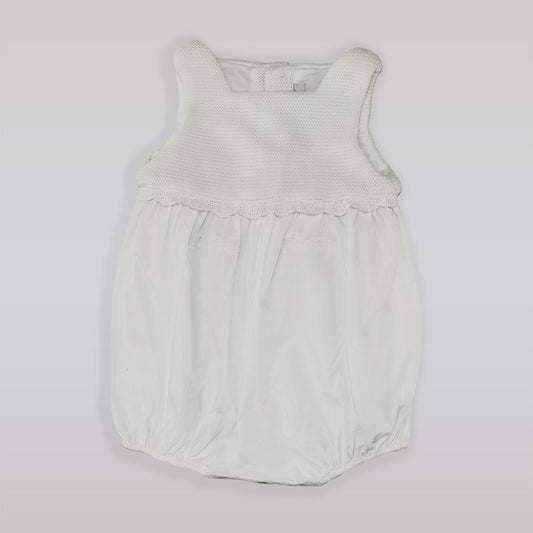 Purete Du Bebe Soft Blue Cotton Baby Overalls Romper