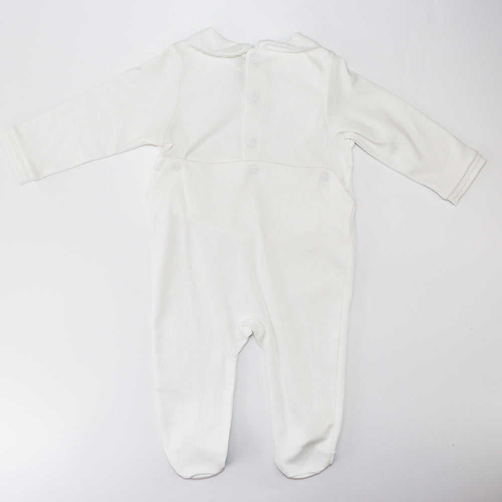 Purete Du Bebe Soft Cotton Baby Grow with Delicate Embroidery