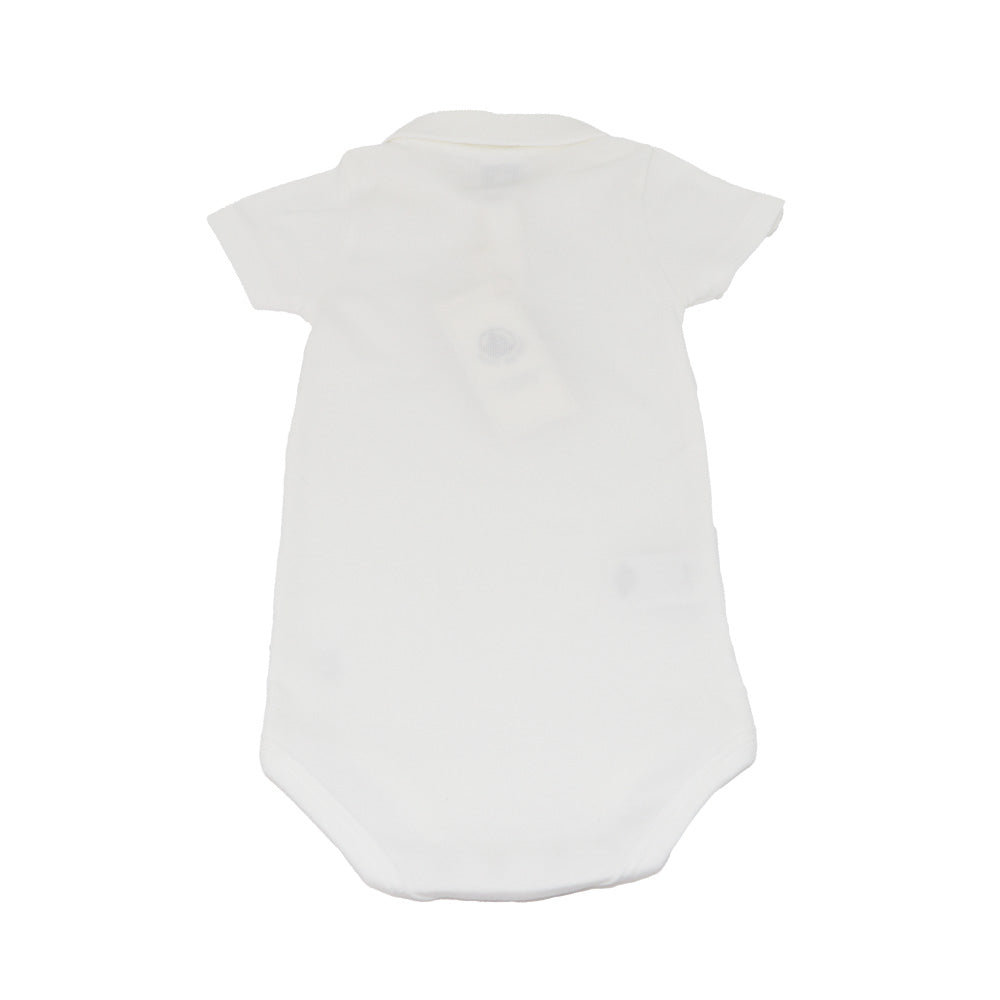 Petit Bateau Baby White Sailboat Print Cotton Body Suit