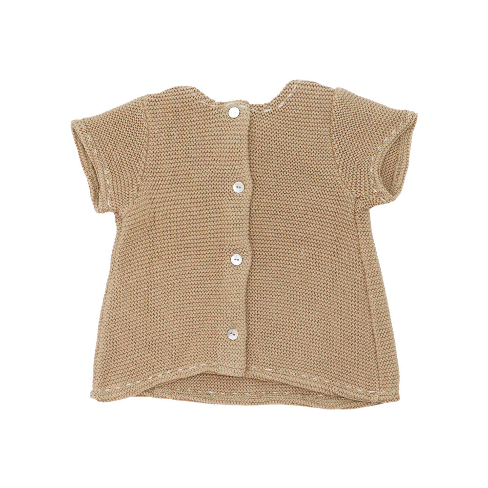 Purete Du Bebe Brown Knit Sweater for Infants and Toddlers