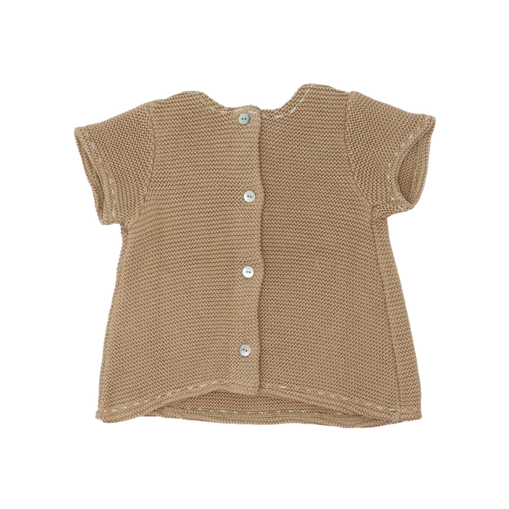 Purete Du Bebe Brown Knit Sweater for Infants and Toddlers