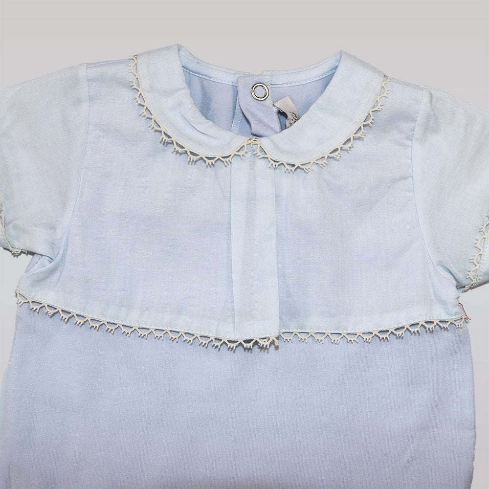 Purete Du Bebe Soft White Cotton Baby Grow Sleepsuit One Month