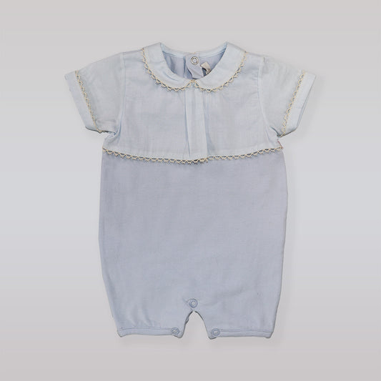 Purete Du Bebe Soft White Cotton Baby Grow Sleepsuit One Month