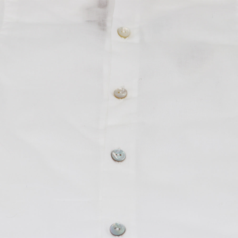Purete Du Bebe Elegant White Lace Trim Baby Blouse