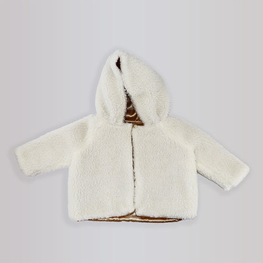 Their Nibs Vintage Cream Ivory Soft Baby Jacket for Infants