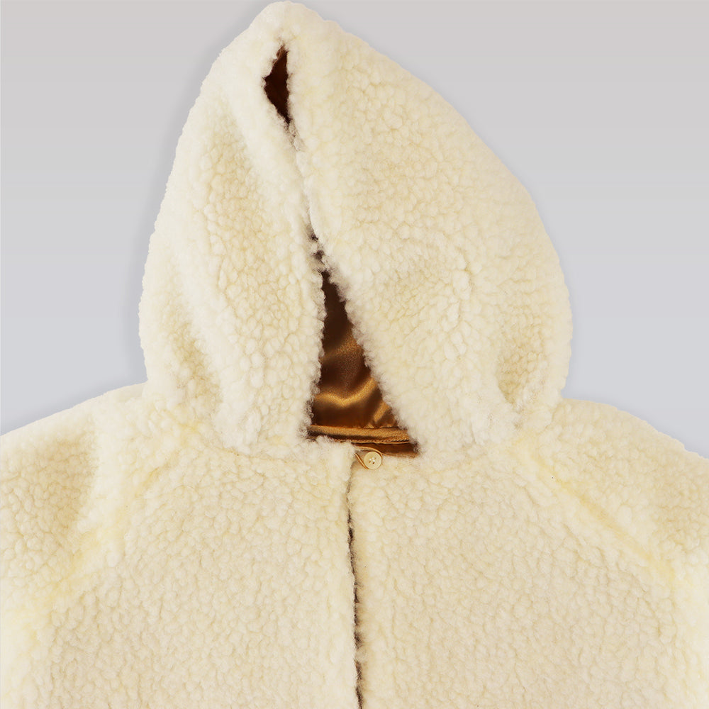 Their Nibs Vintage Cream Ivory Soft Baby Jacket for Infants