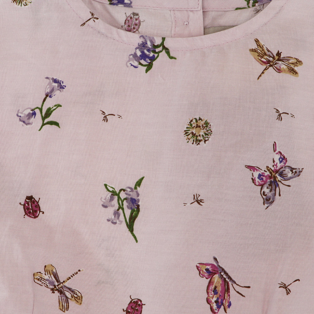 Their Nibs Bluebell Tulip Dress Lilac Floral Print Girls Dress