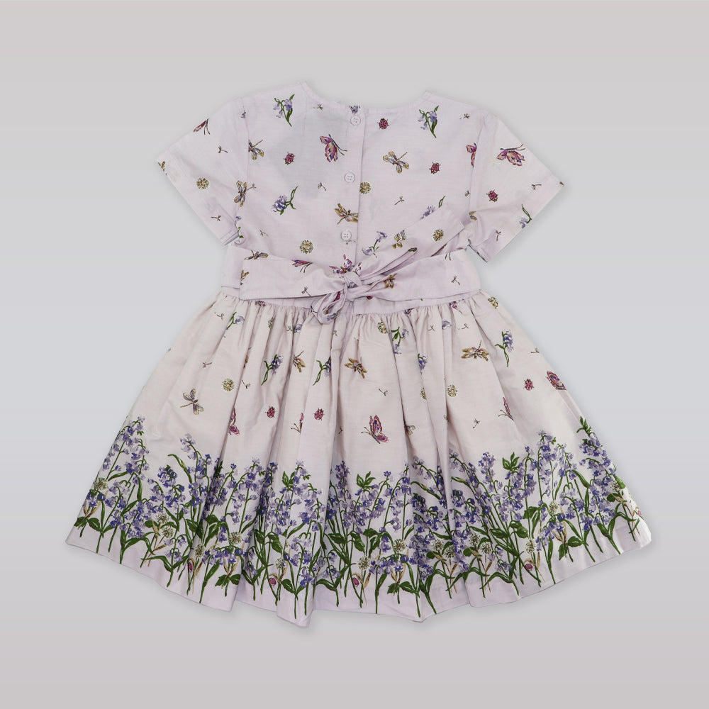 Their Nibs Bluebell Tulip Dress Lilac Floral Print Girls Dress