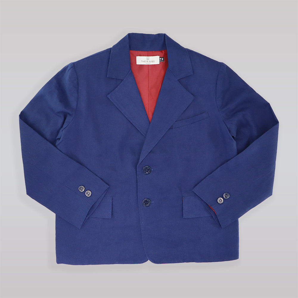 Their Nibs Boys Stylish Navy Blue Vintage Zip Jacket