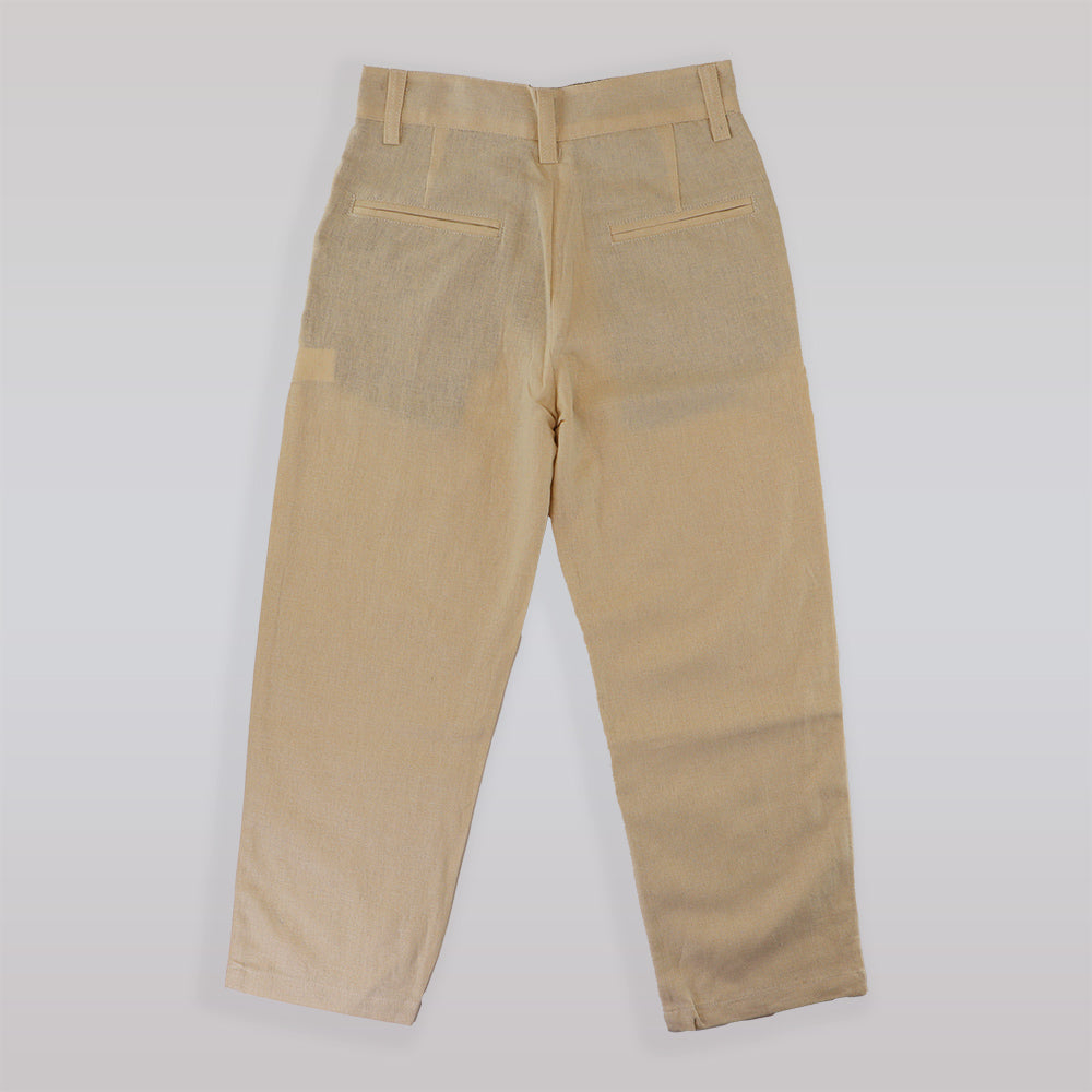 Their Nibs Boys Vintage Beige Cotton Trousers with Classic Fit