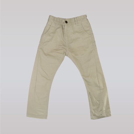 Their Nibs Boys Beige Cotton Chino Trousers Classic Fit