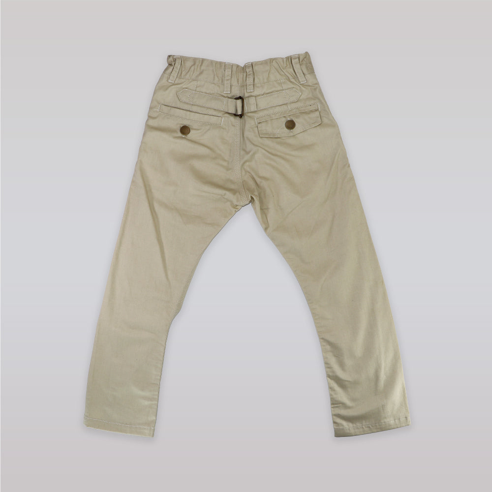 Their Nibs Boys Beige Cotton Chino Trousers Classic Fit