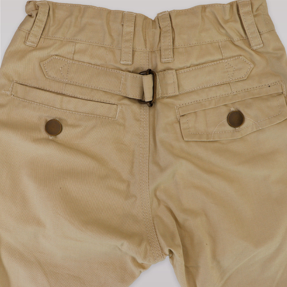 Their Nibs Boys Beige Cotton Chino Trousers Classic Fit