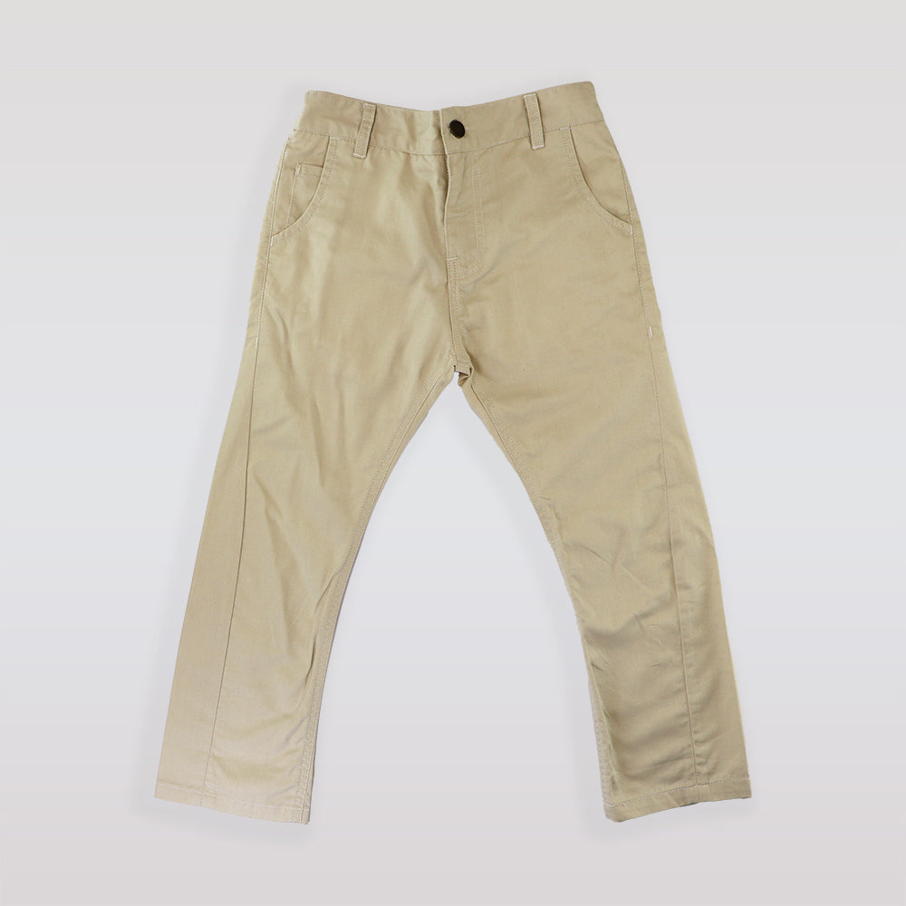 Their Nibs Boys Classic Beige Cotton Chino Trousers Kids Pants