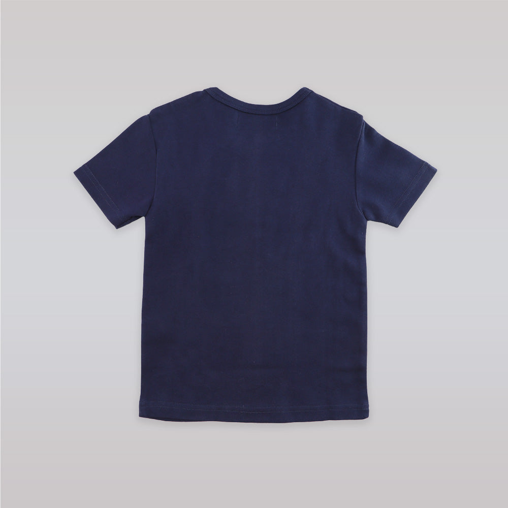 Their Nibs Boys Navy Cotton Retro Skateboard Print T-Shirt