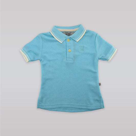 Soft Pale Blue Cotton Polo Shirt for Babies and Kids