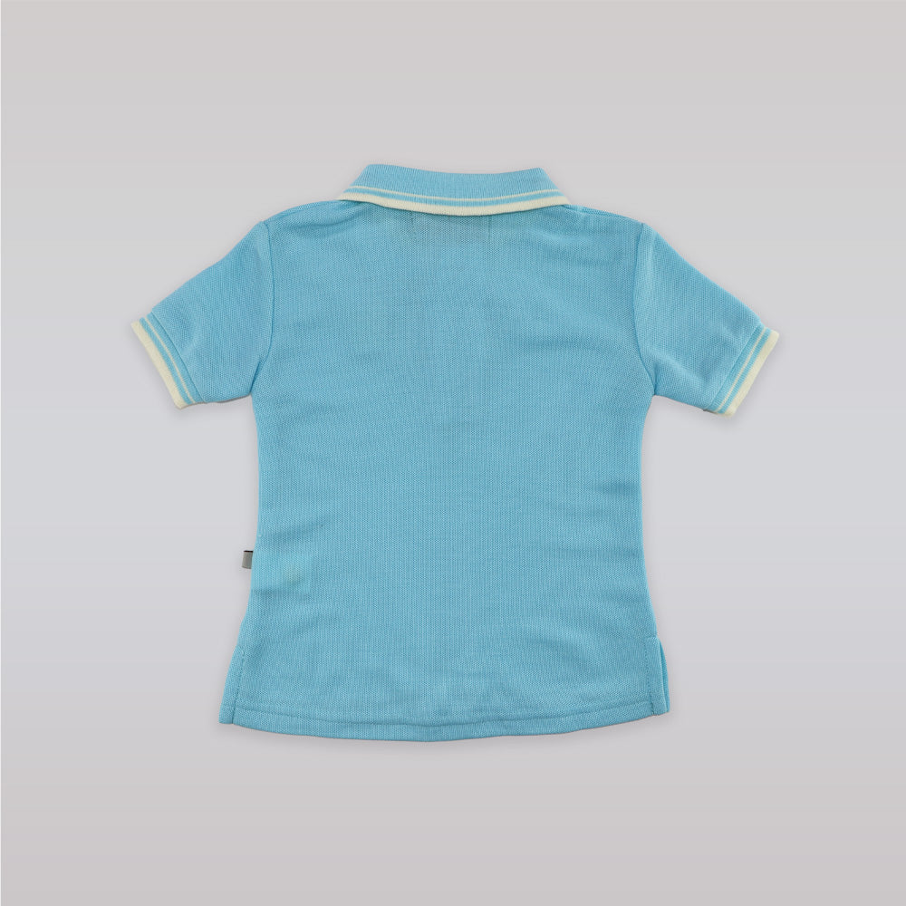 Soft Pale Blue Cotton Polo Shirt for Babies and Kids