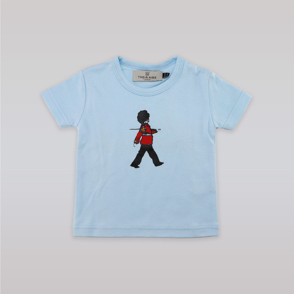 Their Nibs Boys Royal Guard Print Pale Blue Cotton T-Shirt