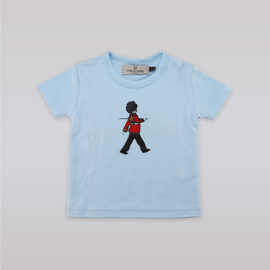 Their Nibs Boys Royal Guard Print Pale Blue Cotton T-Shirt