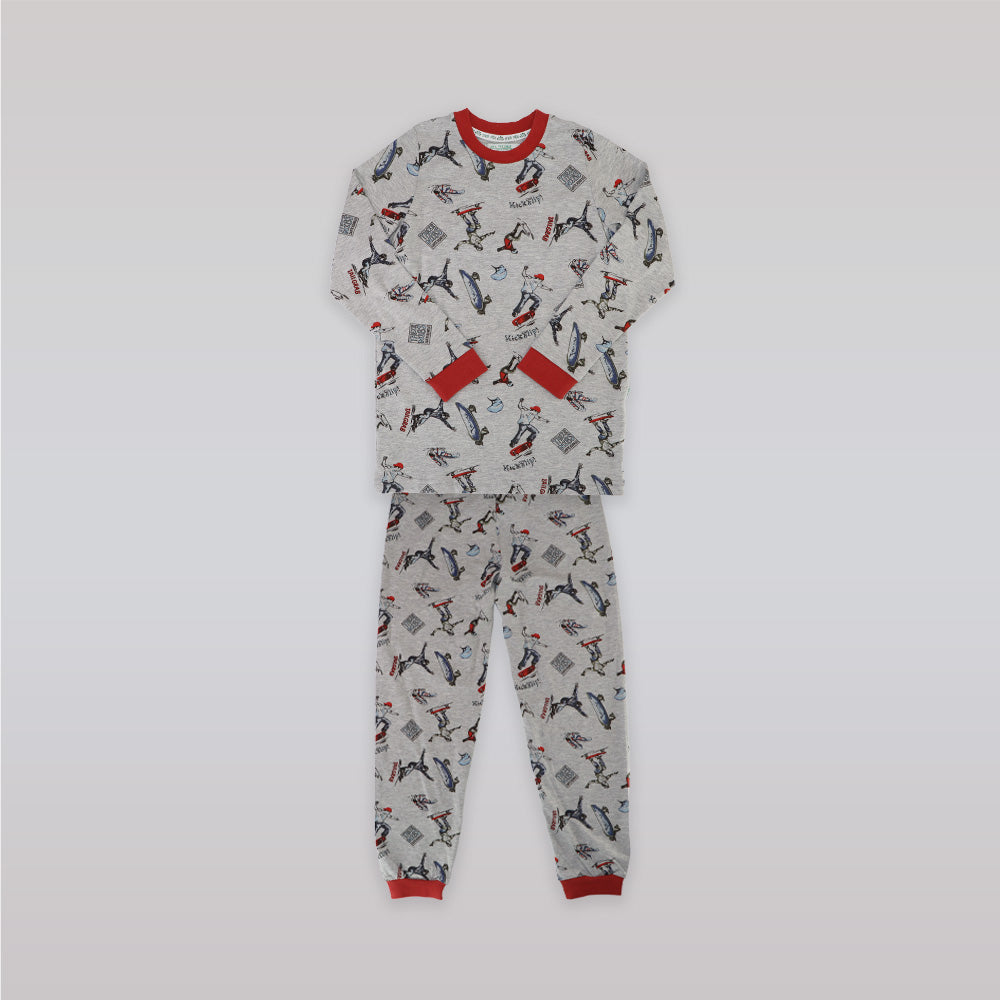 Their Nibs Boys Skate Board Print Soft Cotton Pajama Set