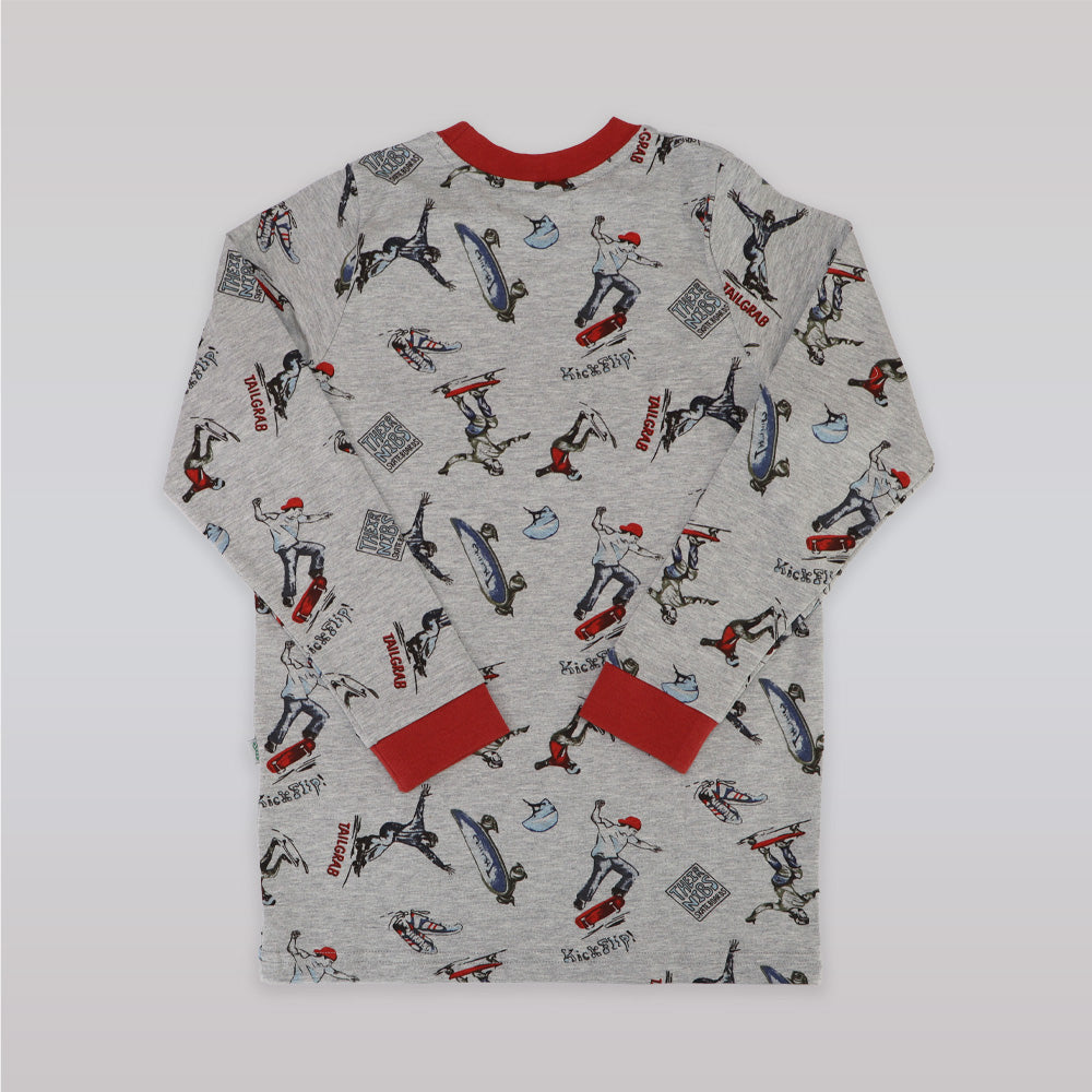Their Nibs Boys Skate Board Print Soft Cotton Pajama Set