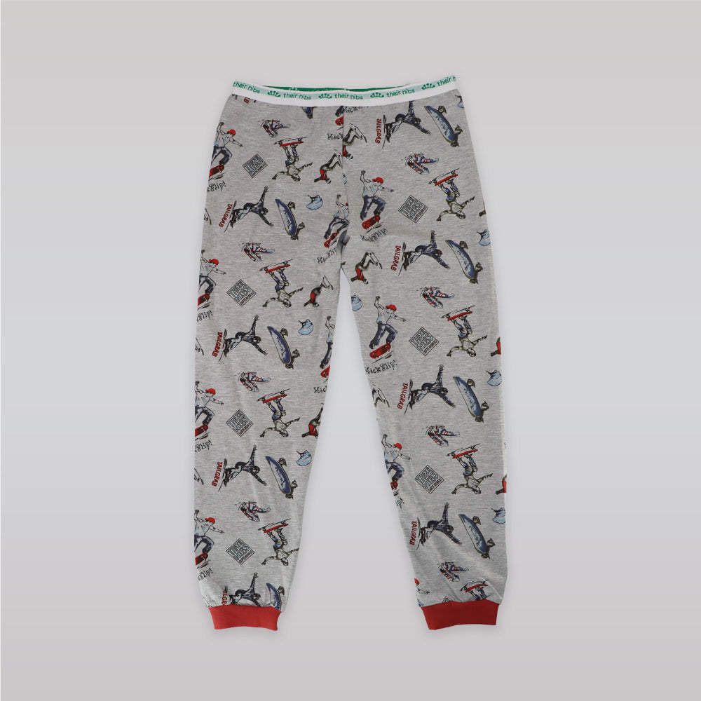 Their Nibs Boys Skate Board Print Soft Cotton Pajama Set