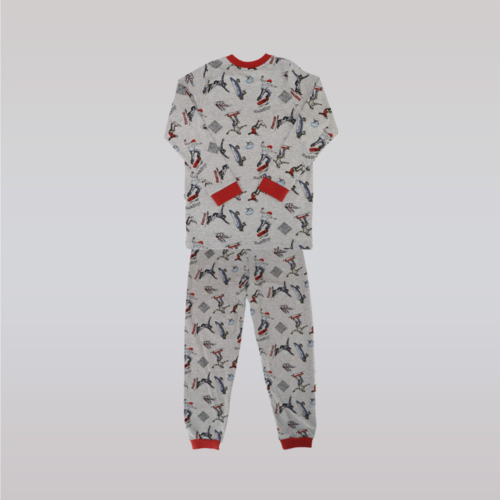 Their Nibs Boys Skate Board Print Soft Cotton Pajama Set