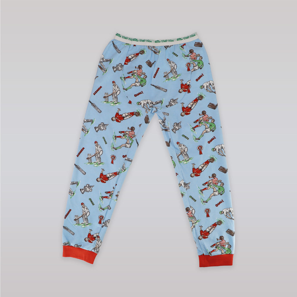Their Nibs Boys Cricket and Football Print Cotton Pajama Set