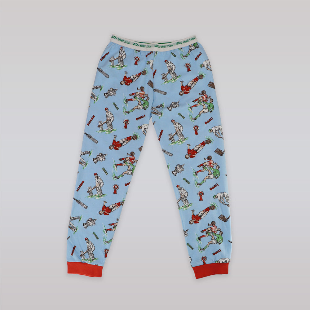 Their Nibs Boys Cricket and Football Print Cotton Pajama Set