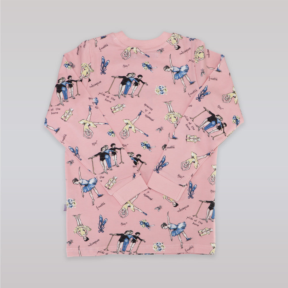 Their Nibs Girls Russian Doll Ballerina Peach Cotton Pajamas
