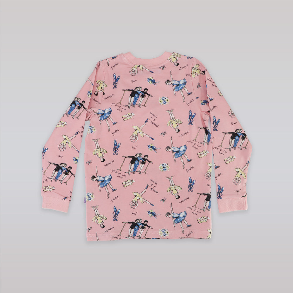 Their Nibs Girls Russian Doll Ballerina Peach Cotton Pajamas