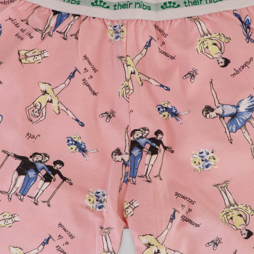 Their Nibs Girls Russian Doll Ballerina Peach Cotton Pajamas