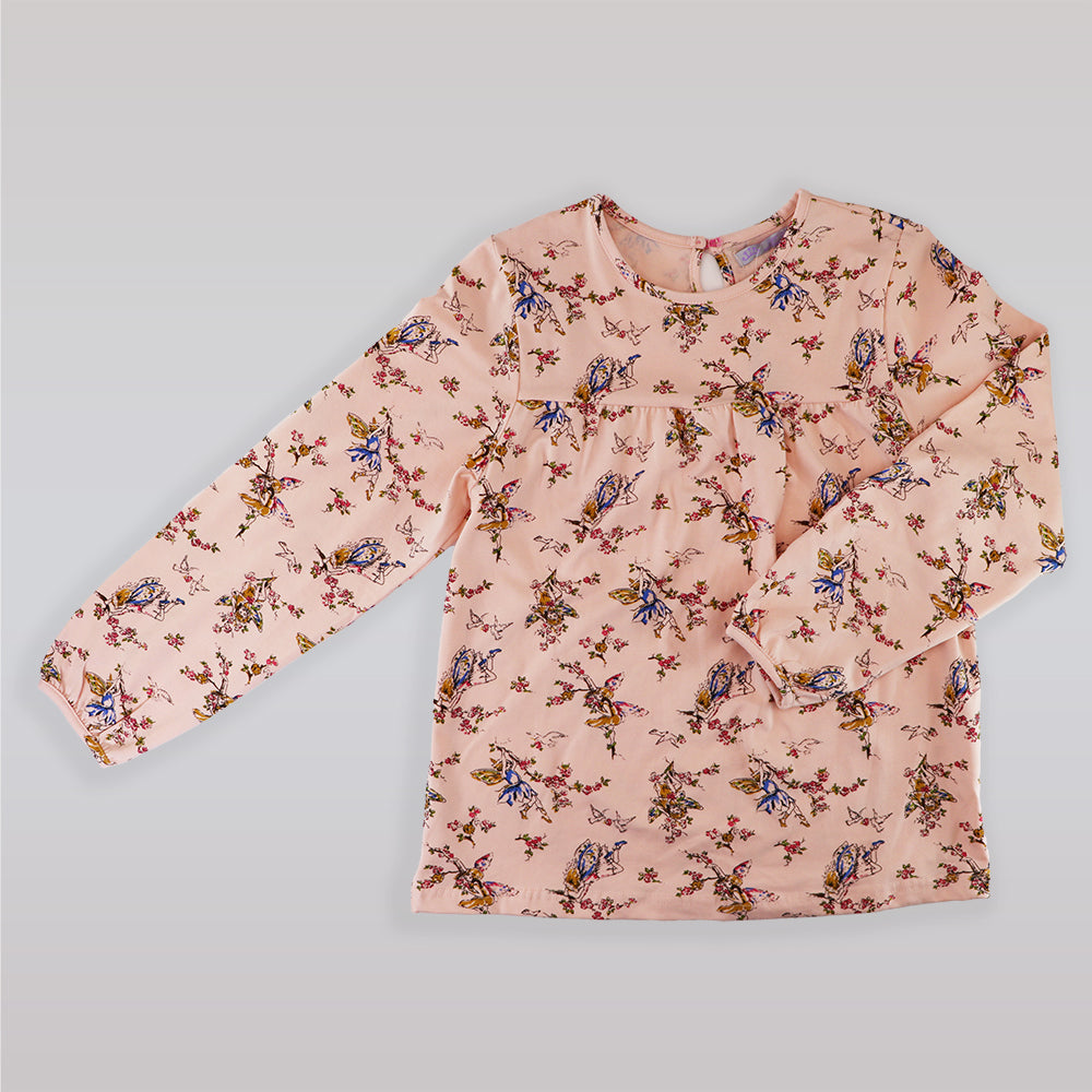 Their Nibs Girls Russian Doll Print Pajama Set Cream Peach