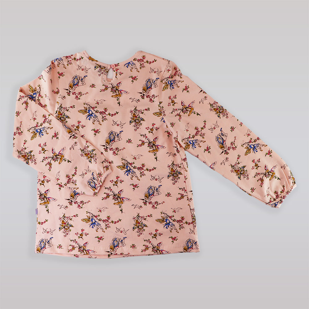 Their Nibs Girls Russian Doll Print Pajama Set Cream Peach