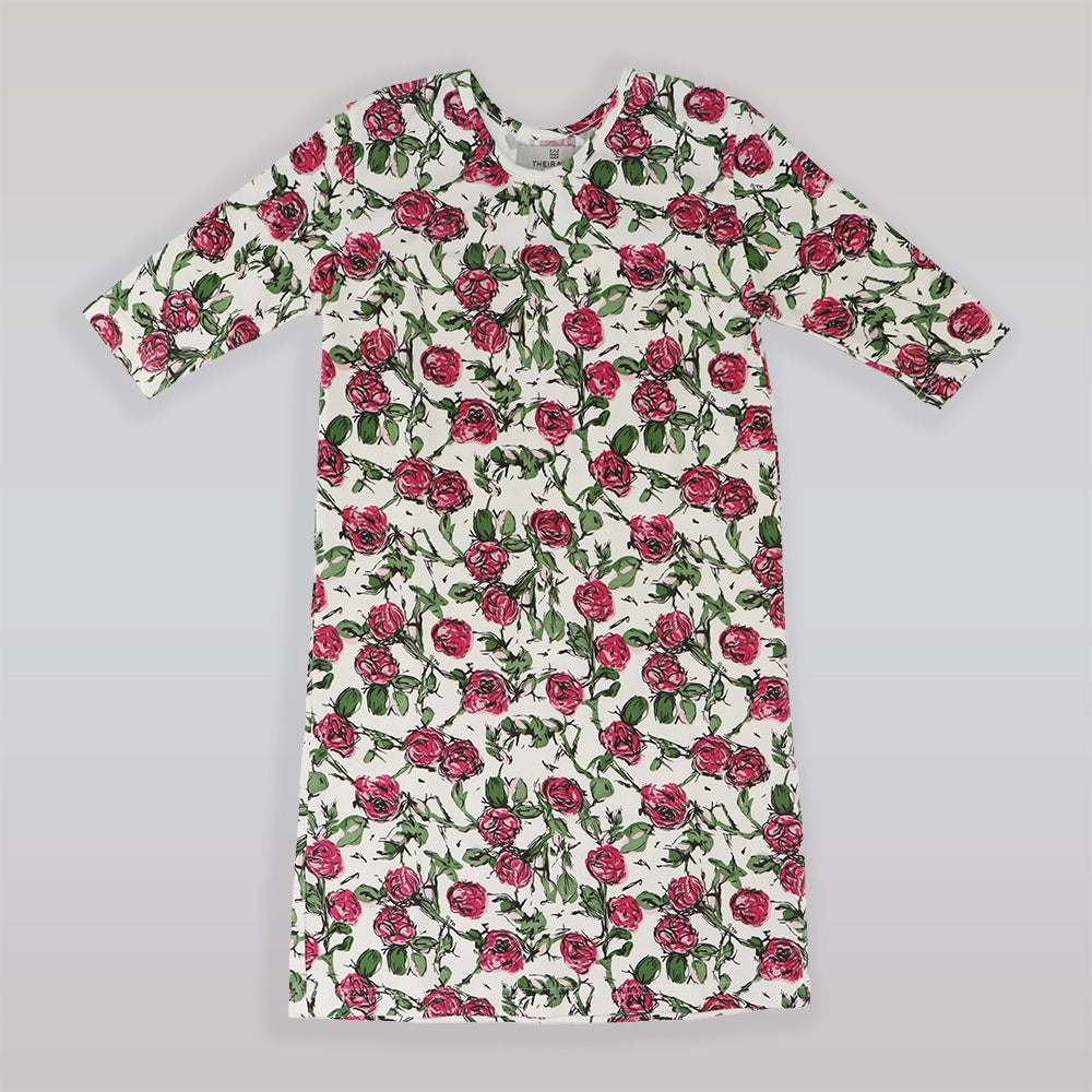 Their Nibs Girls Russian Doll Print Pajama Set Cream Green