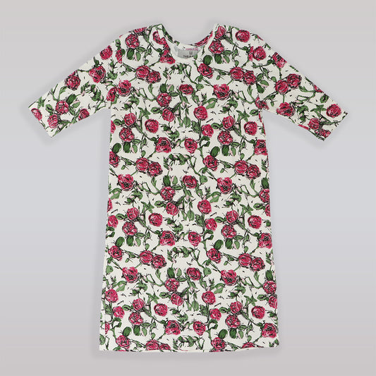 Their Nibs Girls Russian Doll Print Pajama Set Cream Green